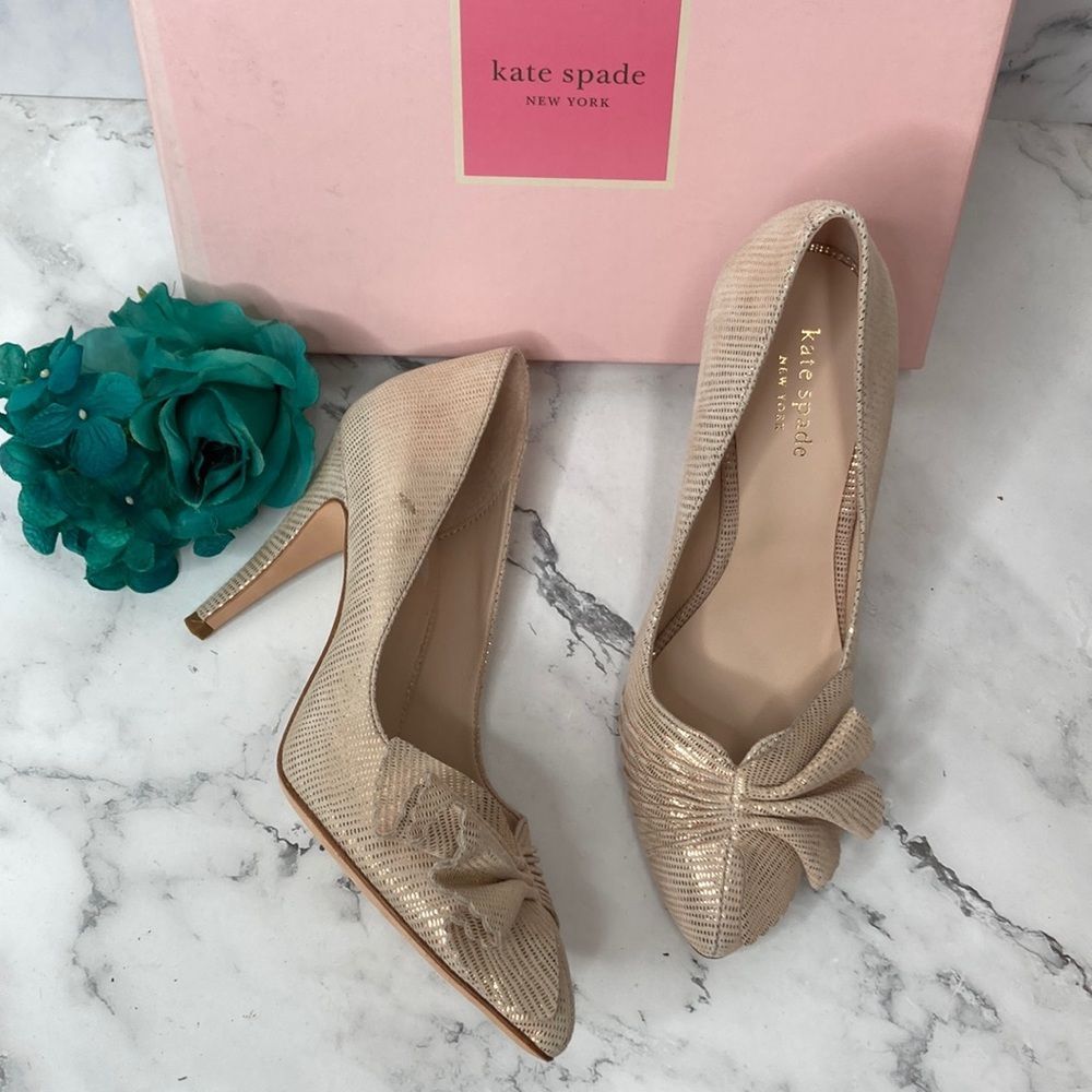 KATE SPADE Alessia Blush Leather Pumps